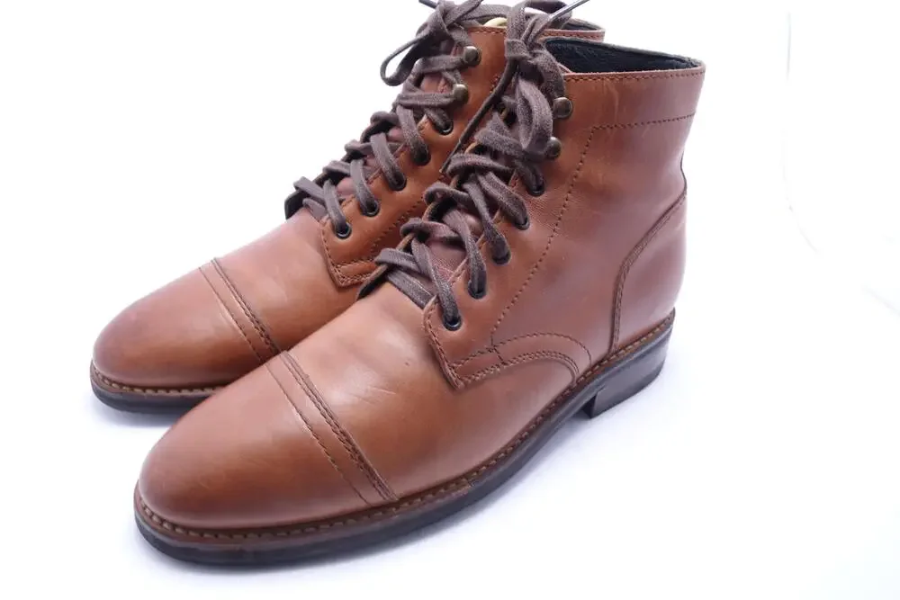 Thursday Boot Co Boots Mens Size 8 Brown Leather Combat Ankle Lace Up Everyday